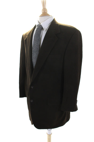 Joseph & Lyman Mens Cashmere Button Collared Long Sleeve Blazer Brown Size EUR44