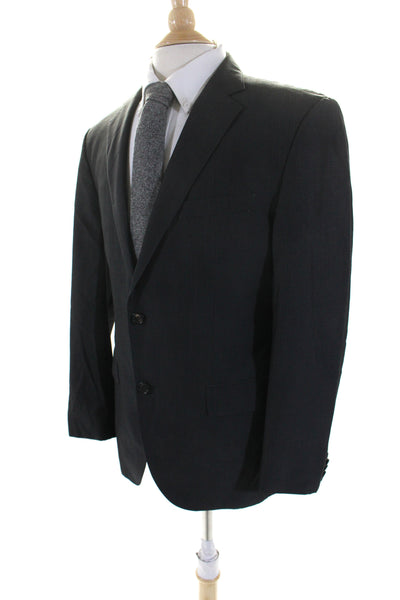 Boss Hugo Boss Mens Darted Collared Long Sleeve Buttoned Blazer Gray Size EUR40S