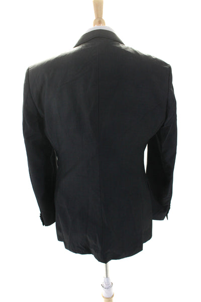 Boss Hugo Boss Mens Darted Collared Long Sleeve Buttoned Blazer Gray Size EUR40S