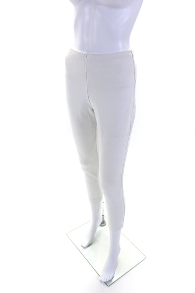 Lysse Womens Elastic Waist Slip-On Casual Athletic Leggings White Size M