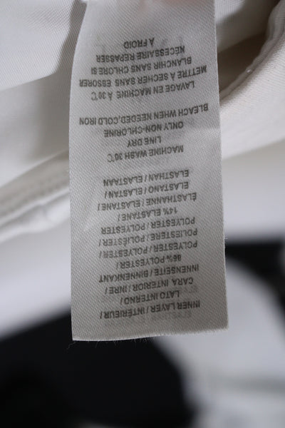 Lysse Womens Elastic Waist Slip-On Casual Athletic Leggings White Size M
