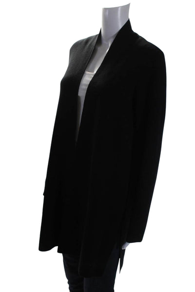 Eileen Fisher Women's Long Sleeves Open Front Cardigan Sweater Black Size M