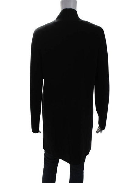 Eileen Fisher Women's Long Sleeves Open Front Cardigan Sweater Black Size M