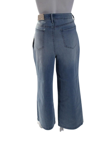 NYDJ Women's High Waist Light Wash Five Pockets Wide Leg Denim Pants Size 14