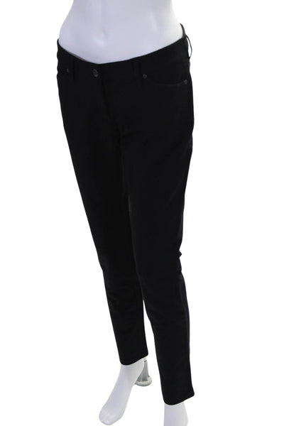 Eileen Fisher Womens Mid Rise Ponte Leggings Skinny Pants Black Size 8P