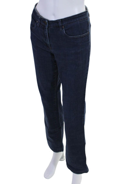 Eileen Fisher Womens Mid Rise Straight Leg Ankle Jeans Pants Blue Size 8