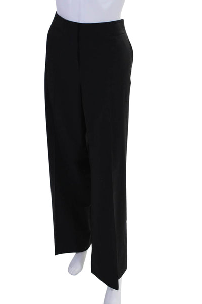 Eileen Fisher Womens Mid Rise Pleated Wide Leg Pants Black Size 10