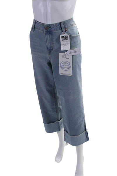 1822 Denim Women's Five Pockets Light Wash Wide Leg Denim Pants Size 30