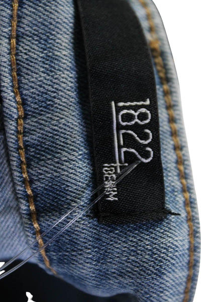 1822 Denim Women's Button Closure Light Wash Cuff Hem Denim Pants Size 31