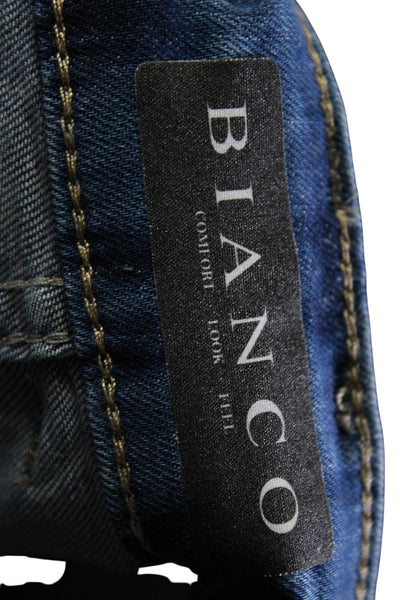 Bianco Women Midrise Five Pockets Medium Wash Straight Leg Jeans Pants Size 28