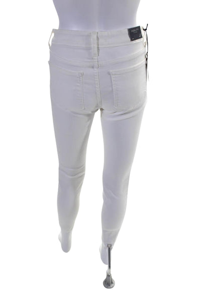 Fidelity Denim Women's Midrise Five Pockets Skinny Jeans Pants White Size 27