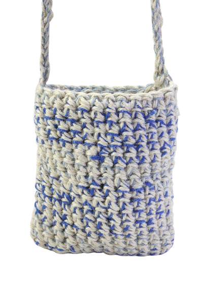 Nicholas Daley Womens Multicolor Blue Woven Open Small Crossbody Bag Handbag