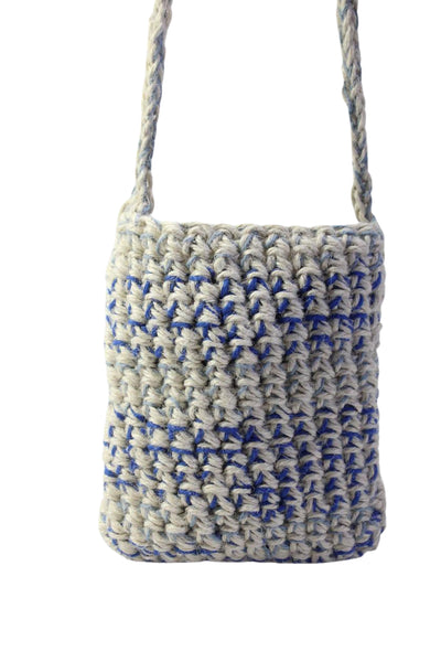 Nicholas Daley Womens Multicolor Blue Woven Open Small Crossbody Bag Handbag