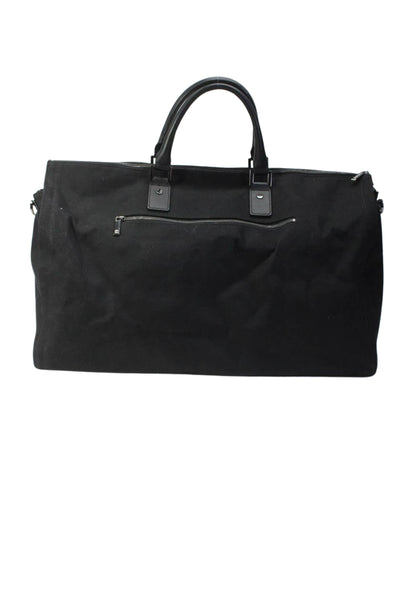 hook + ALBERT Mens Leather Trim Garment Weekender Bag Black Size L