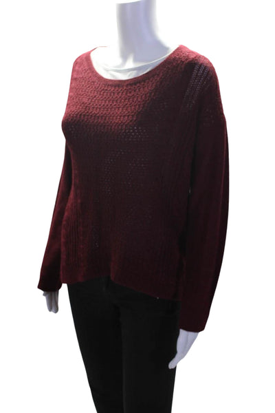 Eileen Fisher Womens Alpaca Long Sleeves Sweater Red Size Petite Medium