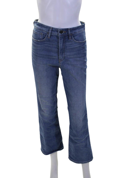 Athleta Womens Cotton Blend Denim Five Pocket Mid-Rise Bootcut Jeans Blue Size 6