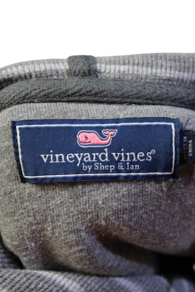 Vineyard Vines Womens Cotton Blend Front Pocket Pullover Hoodie Gray Size S