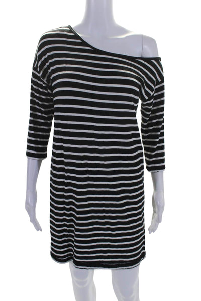 Splendid Women's Round Neck Short Sleeves Mini T-Shirt Dress Striped Size S