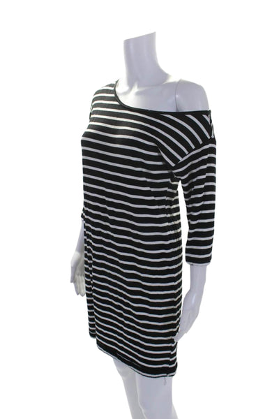 Splendid Women's Round Neck Short Sleeves Mini T-Shirt Dress Striped Size S