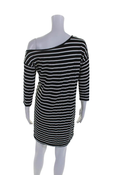 Splendid Women's Round Neck Short Sleeves Mini T-Shirt Dress Striped Size S