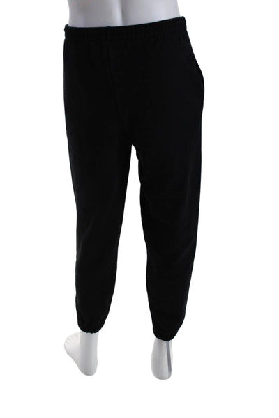 Pangaia Mens Fleece Graphic Print Sweatpants Black Size Small