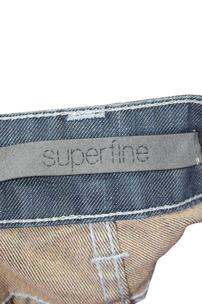 SUPERFINE Womens Cotton Blend Five Pocket Low-Rise Skinny Jeans Blue Size 27