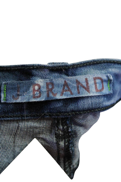 J Brand Womens Cotton Blend Tie Dye 5 Pocket Low-Rise Skinny Jeans Blue Size 26