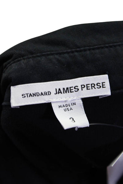 Standard James Perse Mens Cotton Short Sleeve Pullover Polo Shirt Navy Size 3