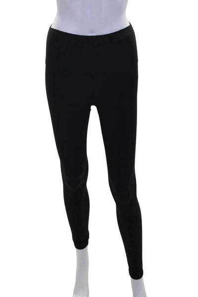 TNA Womens High Rise Stretch Knit Athletic Ankle Leggings Black Size Small