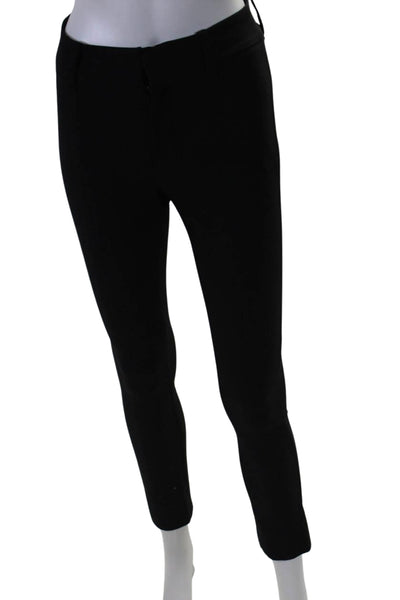 Vince Women's Hook Closure Flat Front Straight Leg Dress Pants Black Size 0