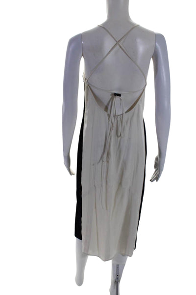 Rag & Bone Womens Two-Toned Strappy V-Neck Sleeveless Dress Beige Size 4