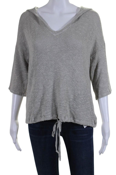 Velvet for Calypso St. Barth Womens Short Sleeves Hoodie Gray Size Extra Small