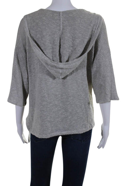 Velvet for Calypso St. Barth Womens Short Sleeves Hoodie Gray Size Extra Small