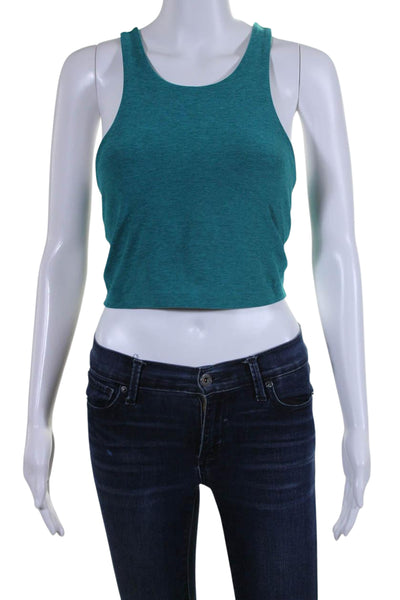 Beyond Yoga Women's High Neck Sleeveless Cropped Tank Top Green Size M