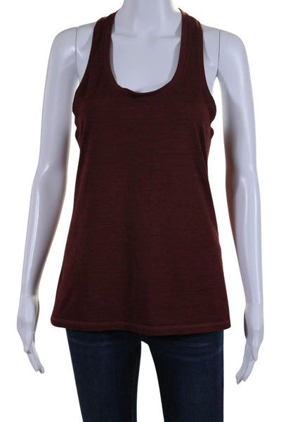 Vuori Women's Scoop Neck Racerback Athletic Tank Top Burgundy Size S