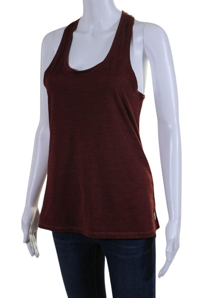 Vuori Women's Scoop Neck Racerback Athletic Tank Top Burgundy Size S