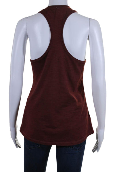 Vuori Women's Scoop Neck Racerback Athletic Tank Top Burgundy Size S