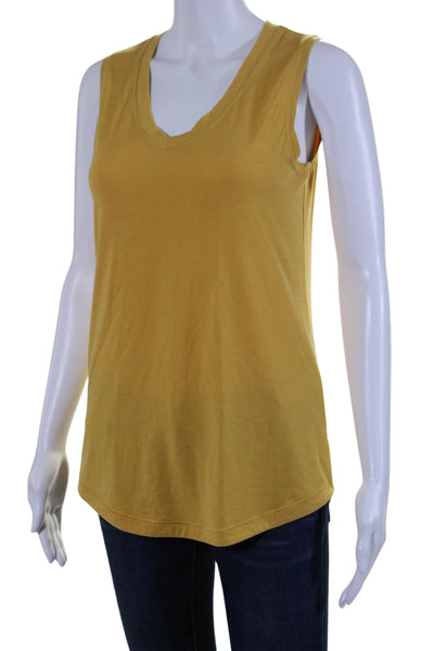 Athleta Women's V-Neck Sleeveless Tank Top Mustard Yellow Size XS