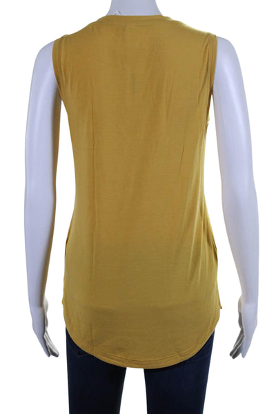 Athleta Women's V-Neck Sleeveless Tank Top Mustard Yellow Size XS