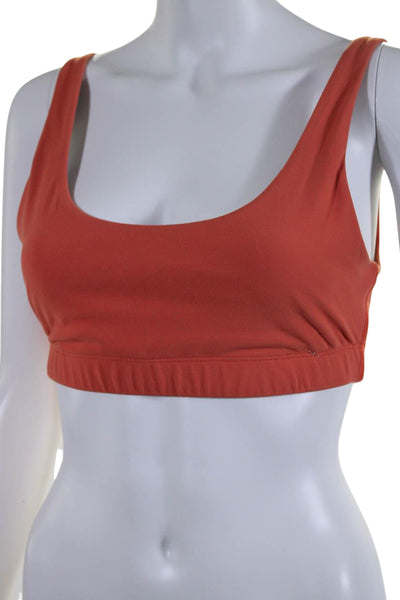 Vuori Women's Scoop Neck Sleeveless Athletic Sport Bra Orange Size S