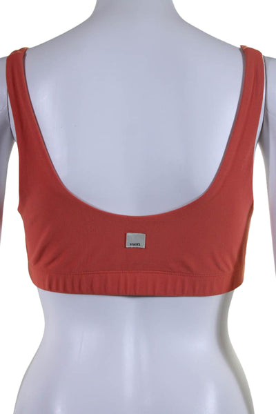 Vuori Women's Scoop Neck Sleeveless Athletic Sport Bra Orange Size S