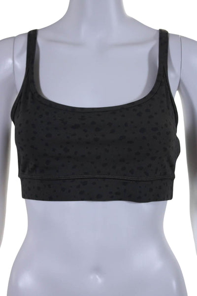 Vuori Women's Scoop Neck Strappy Back Athletic Sport Bra Gray Size M