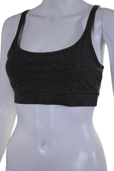 Vuori Women's Scoop Neck Strappy Back Athletic Sport Bra Gray Size M