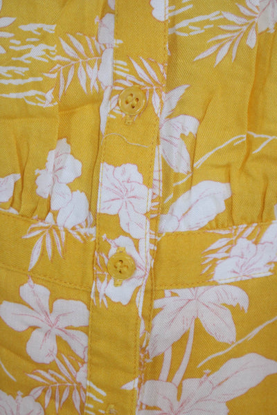 Los Angeles Atelier + Other Stories Womens Floral Print Dress Yellow Size 10