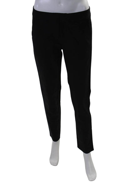 Ecru Womens Zipper Fly Mid Rise Straight Leg Pants Black Size 4