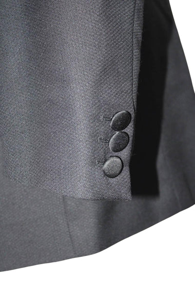 Duca Di Mantova Mens Single Button Tuxedo Blazer Jacket Black Wool Size EUR 50