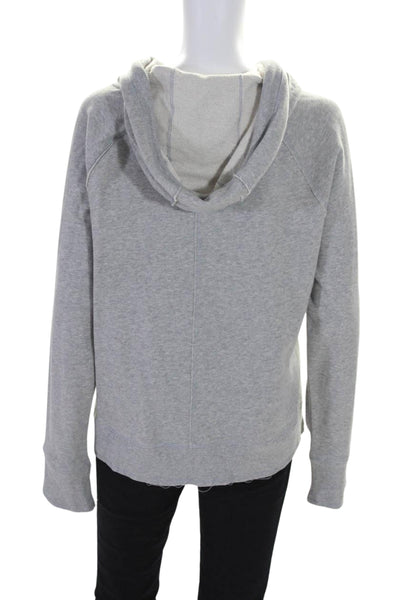 Calvin Klein Womens Pullover Drawstring Hoodie Sweater Gray Cotton Size XL