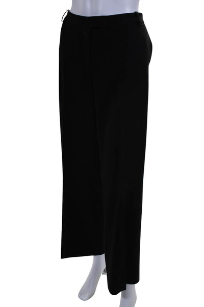 Calvin Klein Womens Zipper Fly High Rise Pleated Trouser Pants Black Size 16