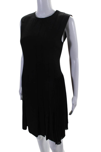 Theory Womens Accordion Pleated Day Sleeveless A Line Dress Black Size 2