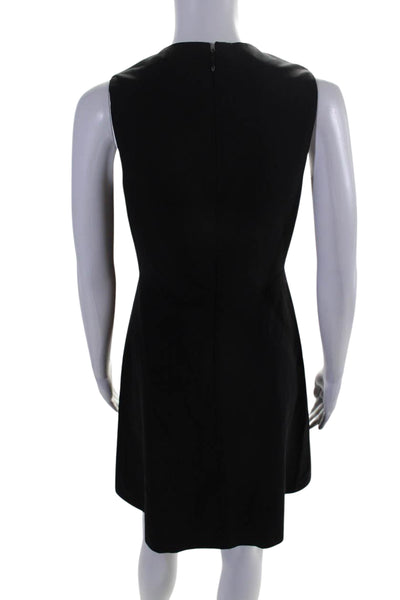 Theory Womens Sleeveless Myani Sevona A Line Dress Black Wool Blend Size 2